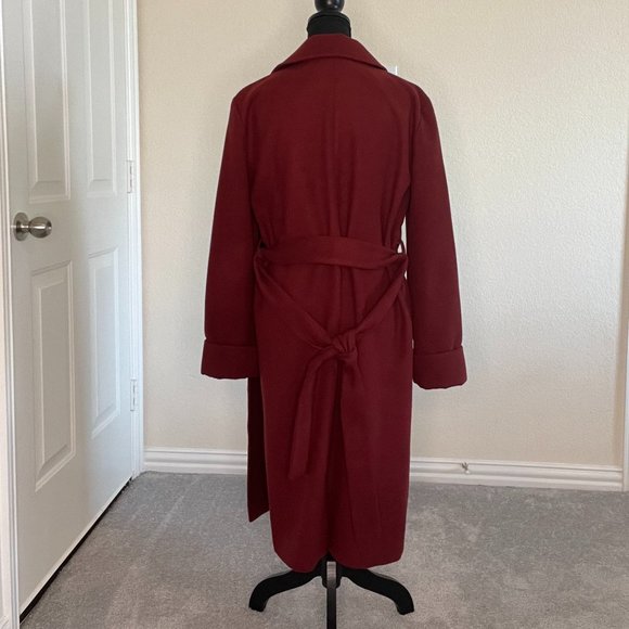 The Fifth Label Women's Belted Trench Coat in Maroon (Deep Red) - Medium - Picture 8 of 8